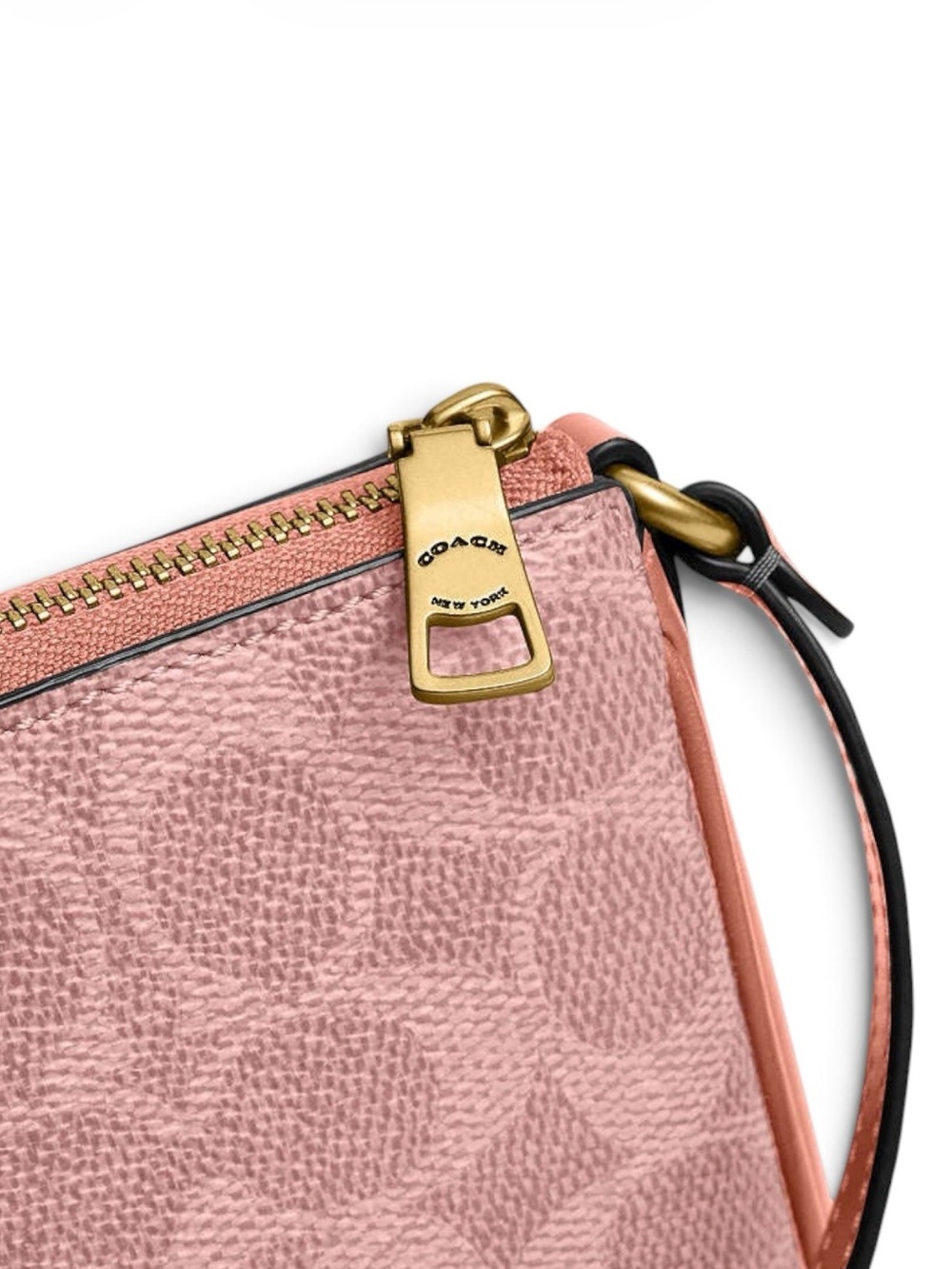 NWT Coach Plaza Bag Signature Canvas Melon Pink CCC42 Wristlet | Shoulder - Picture 5 of 14